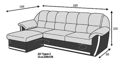 Угловой диван прага 2